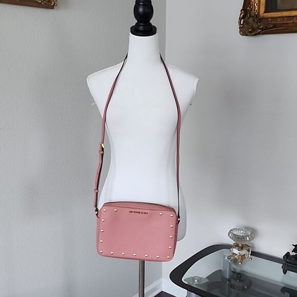 Michael Kors Sandrine Studded Saffiano Leather Crossbody Bag - Picture 3 of 16